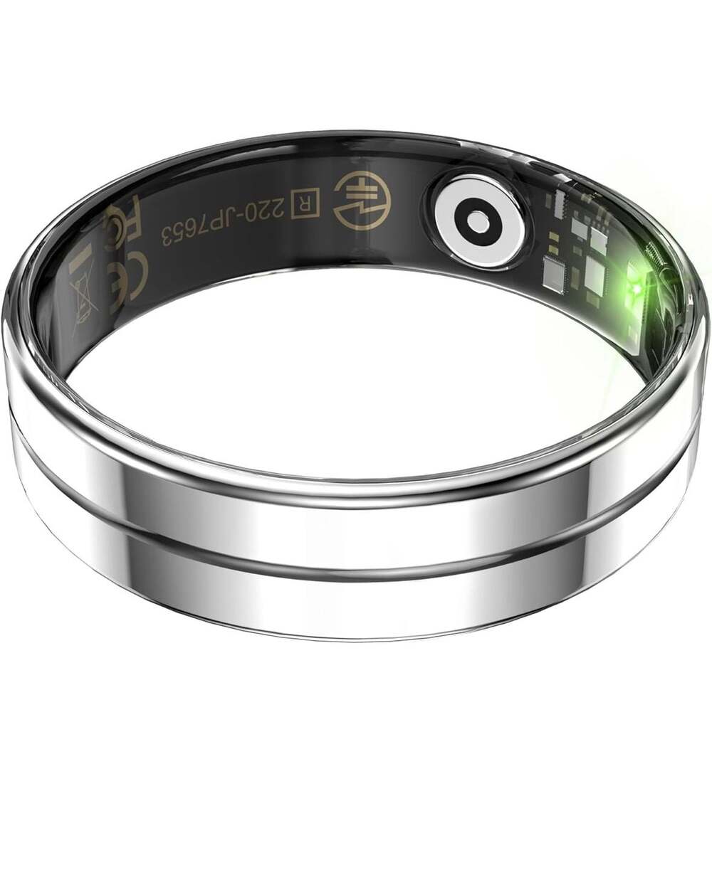 Smart Ring R11 Health and Sleep Tracker for Men & Women Silver Size 10